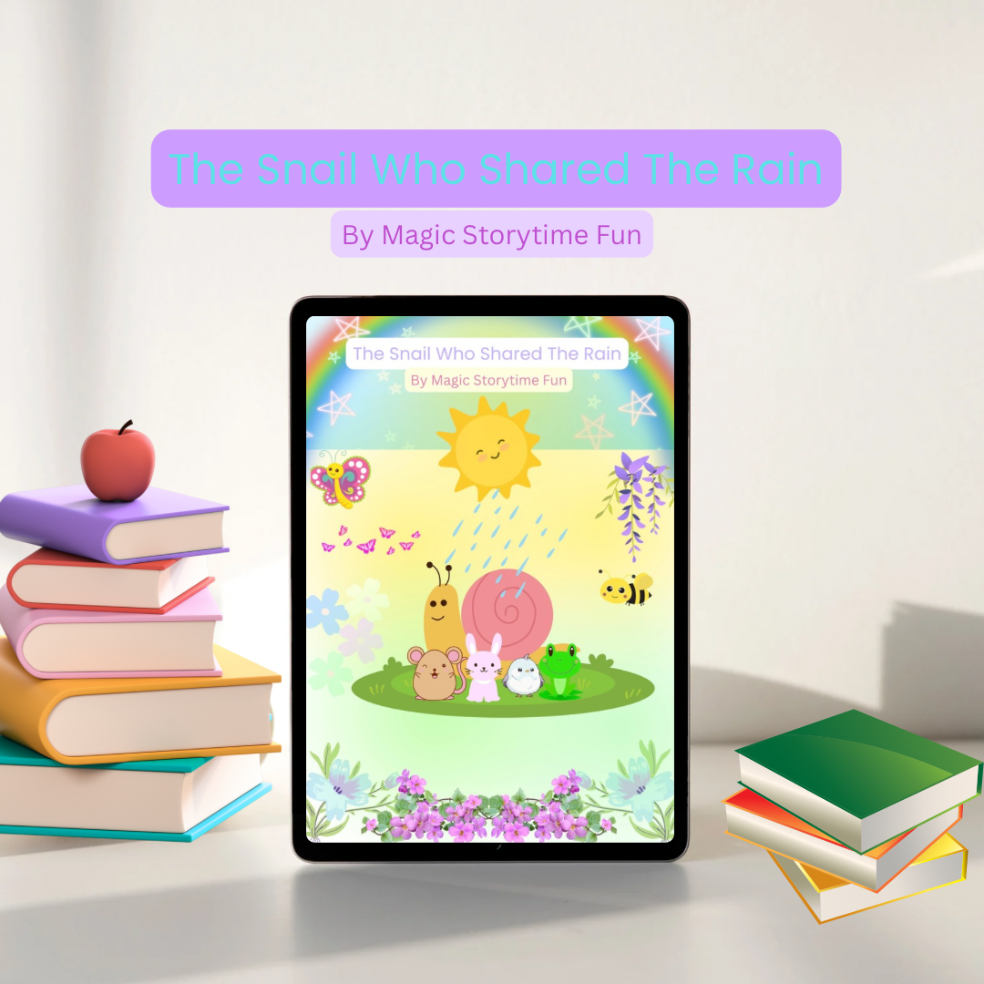 Children’s Storybook-The Snail Who Shared the Rain-Heartwarming Story About Sharing And Friendship-(Ages 5–8)-Digital Download PDF