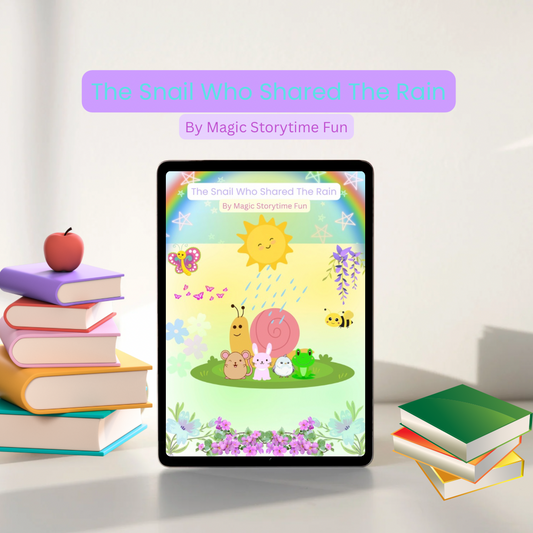 Children’s Storybook-The Snail Who Shared the Rain-Heartwarming Story About Sharing And Friendship-(Ages 5–8)-Digital Download PDF